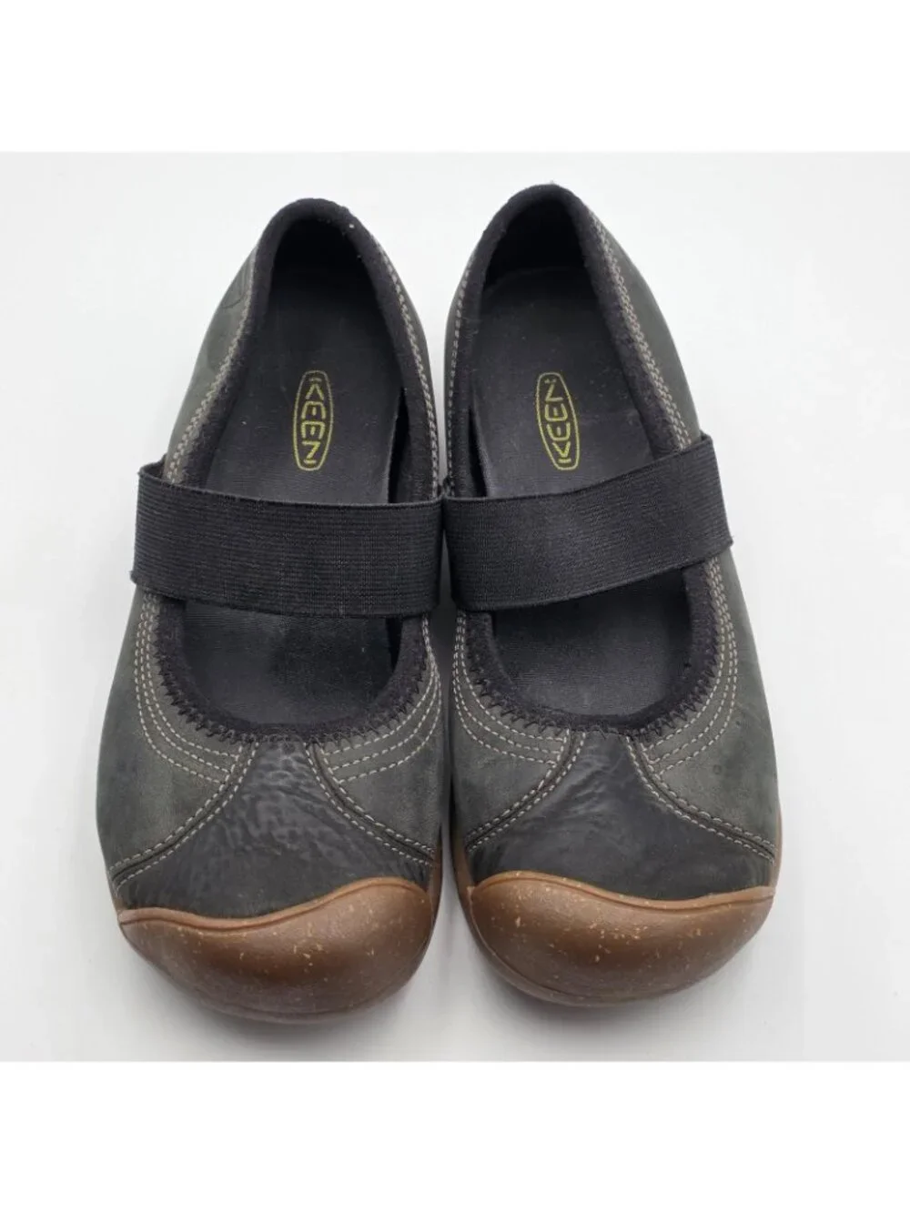 KEEN Sienna Shoes Womens Size 7.5 Gray Mary Jane Nubuck Comfort Flats